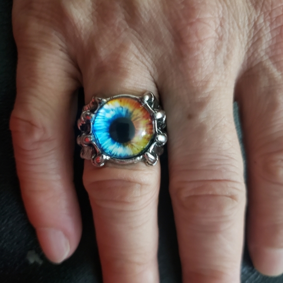NWT Adjustable Dragon Claw Evil Eye Ring - Picture 6 of 10